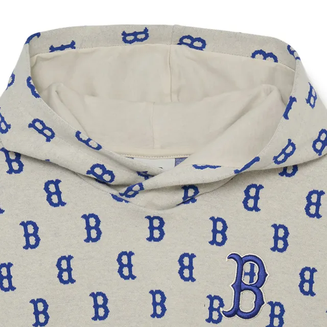 【MLB】KIDS 帽T 童裝 Monogram系列 波士頓紅襪隊(7AHDM0131-43BGL)
