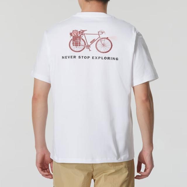 【The North Face】TNF 北臉 短袖上衣 休閒 U CAMP BIKE SS TEE - AP 男 女 白色(NF0A89U8FN4)