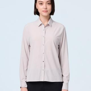 【Wildland 荒野】女彈性極輕量抗UV長袖襯衫(冰山灰色)