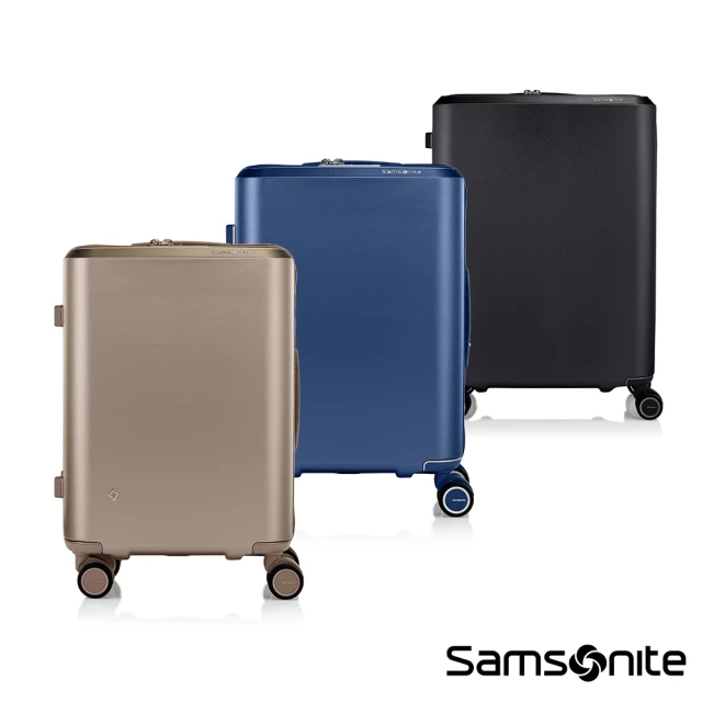 【Samsonite 新秀麗】25吋 Evoa Z 可擴充拉絲光澤防盜拉鍊PC減震輪行李箱(多色可選)