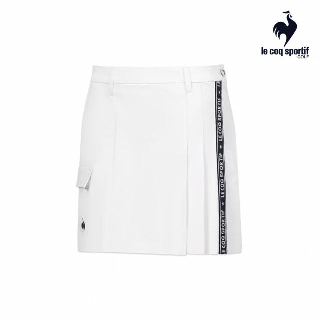 LE COQ SPORTIF 公雞LE COQ SPORTIF 公雞 高爾夫系列 女款白色特色織帶高機能防曬短褲 QLT8J950