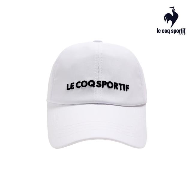 LE COQ SPORTIF 公雞 官方直營 高爾夫系列 男款白色基本款LOGO刺繡可調節棒球帽 QGT0K111