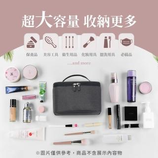 【Her】手提化妝包 大容量 小手提化妝箱 牛津布 收納箱旅行(收納包 收納袋 化妝包 外出包 整理