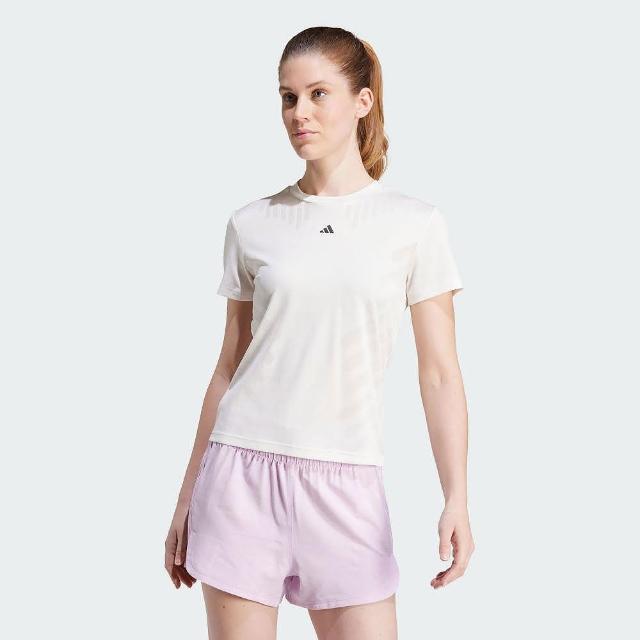 【adidas 愛迪達】上衣 女款 短袖上衣 運動 亞規 HR HIIT AIRCH T 白 IY5088