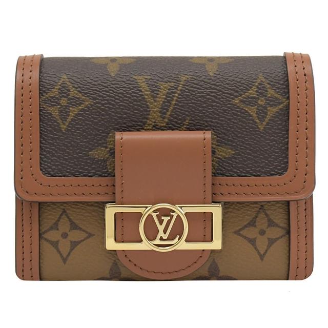 【Louis Vuitton 路易威登】LV M68725 DAUPHINE 經典印花三折零錢短夾(現貨)
