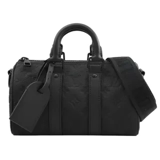 【Louis Vuitton 路易威登】LV M20900 Keepall Bandouliere 25 經典壓花牛皮兩用波士頓包(現貨)