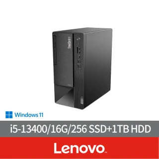 【Lenovo】i5十核心商用電腦(Neo50t/i5-13400/16G/256 SSD+1TB HDD/W11H)