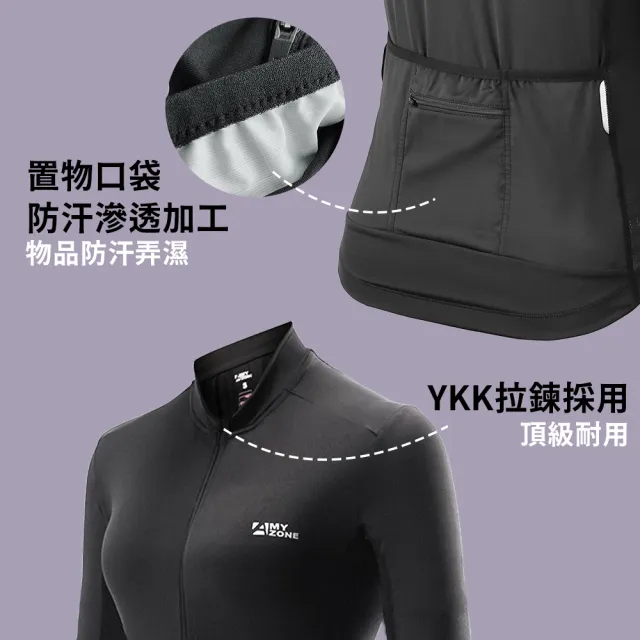 【A-MYZONE】亞洲版型 女款抗菌除臭排汗專業單車短袖車衣(抗菌布料/雷射切割/防曬)