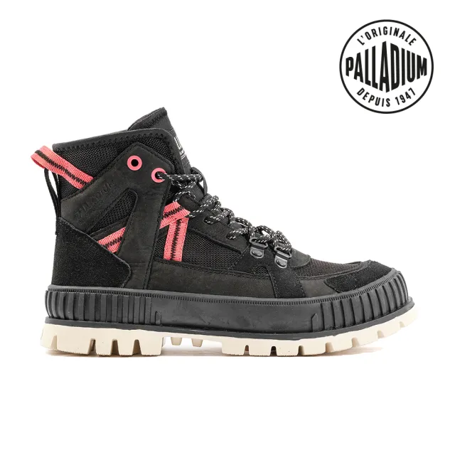 【Palladium】PALLASHOCK OUTCITY厚底拼接皮革巧克力鞋-女-黑(98877-008)