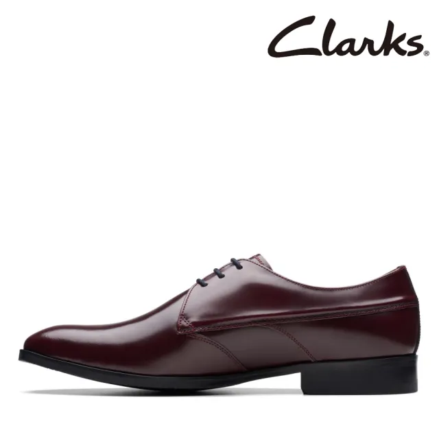 【Clarks】男鞋Craft Clifton Lo 高級拋光亮光皮革紳士鞋 皮鞋(CLM74543D)