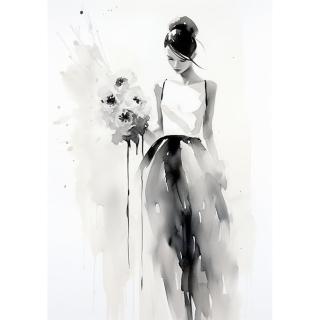 【LAVOD藝廊】bride 2 50X70cm 高畫質微噴油畫系列(無框畫/藝術掛畫/臥房掛畫/客廳掛畫)
