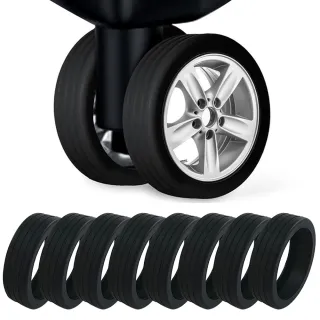 【AHOYE】靜音行李箱輪子保護套 8入-常規5-6.5cm輪(行李箱輪套)