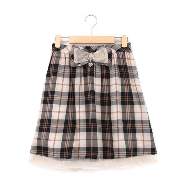 【Kinloch Anderson】氣質蕾絲網紗腰間配適格紋裙 金安德森女裝(KA0455409)