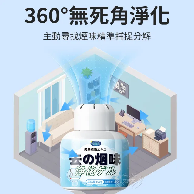 《Amywo艾美窩》空氣淨化凝膠IH-07005 空氣淨化魔盒(除臭味神器 室內房間除異味 除味劑 150g)