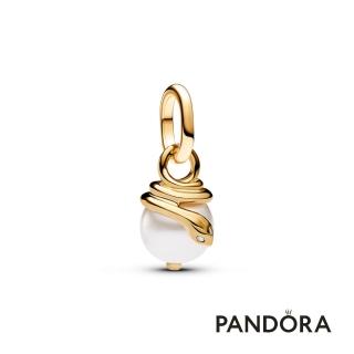 【Pandora 官方直營】Pandora ME 金蛇珍珠迷你吊飾
