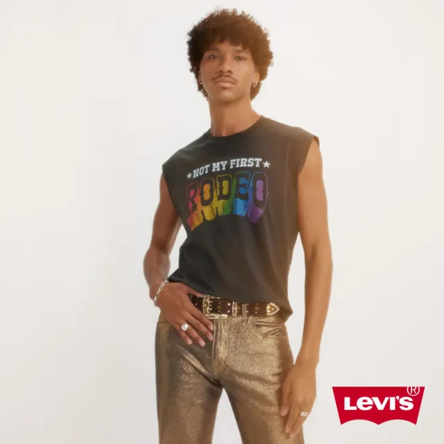 【LEVIS 官方旗艦】Pride平權系列 男女同款寬肩彩虹LOGO背心 熱賣單品 A7940-0000