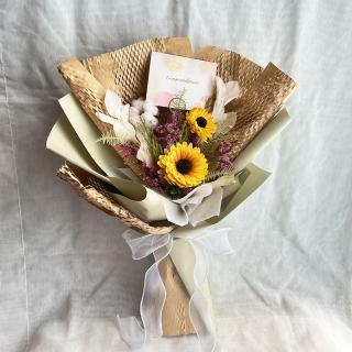 【OSTARA FLORIST 奧斯塔拉花藝】向陽新生乾燥向日葵花束(永生花、乾燥花、向日葵、畢業、生日、榮升)
