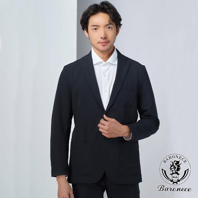 【BARONECE 百諾禮士】彈性輕量修身西裝外套_黑(8241JK-15)