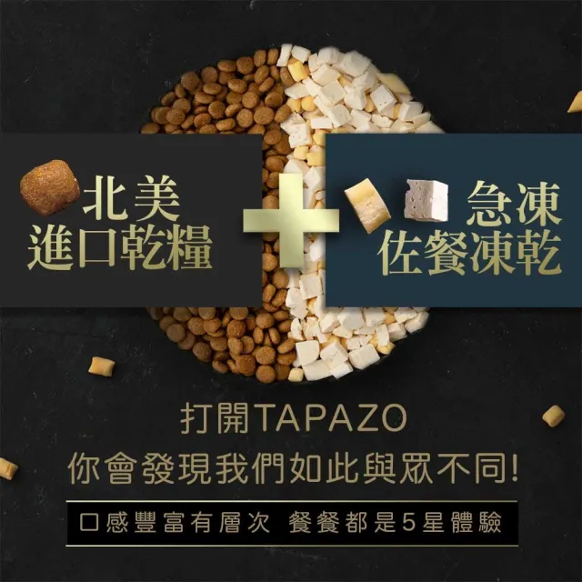 【TAPAZO 特百滋】凍乾雙饗宴-低敏無穀貓糧 15磅（6.8KG）(貓飼料 貓乾糧 老貓 成貓 幼貓 低敏 無穀)