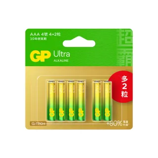 【GP 超霸】[A21]4號特強鹼性電池 Ultra 卡裝 4+2入(GP原廠販售)