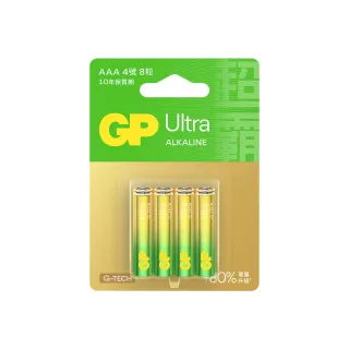 【GP 超霸】[A21]4號特強鹼性電池 Ultra 卡裝 8入(GP原廠販售)