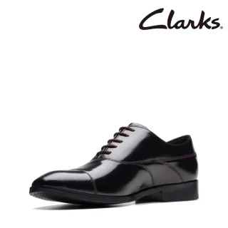 【Clarks】男鞋Craft Clifton Go 高級拋光亮光皮革橫飾牛津紳士鞋 皮鞋(CLM74544D)
