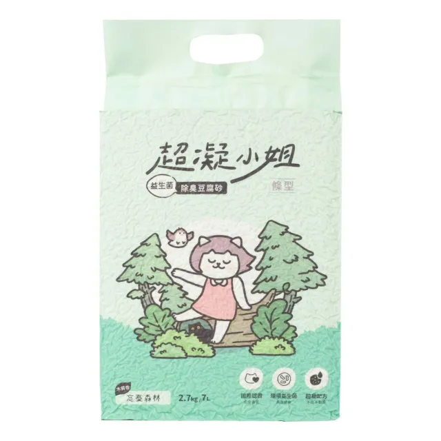 【超凝小姐】益生菌除臭豆腐砂2.7kg/7L*6入組(貓砂)