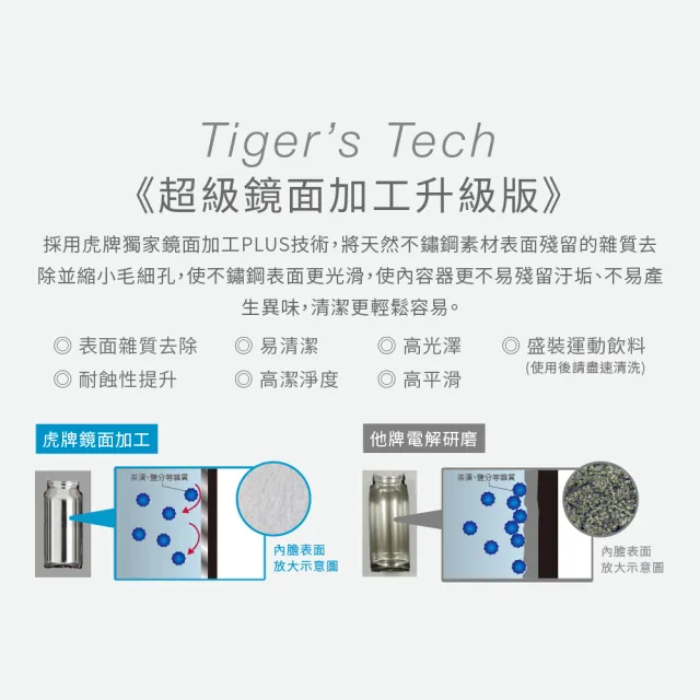 【TIGER虎牌】大容量手提彈蓋不鏽鋼保冷瓶1000ml(MTA運動水瓶/戶外登山/輕量保冰杯)