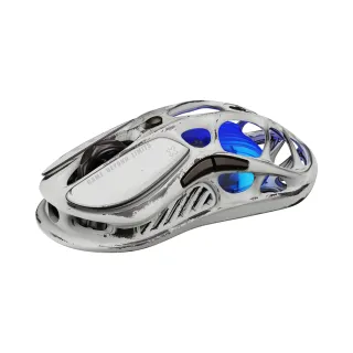 【Gravastar】MERCURY 水星無線電競滑鼠 M1 Pro 戰損銀(異骨鏤空設計/沉浸式RGB炫光/高精度傳感器)