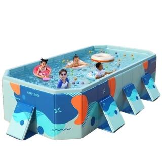【CGW】免充氣泳池 2.1折疊游泳池附玩水工具(兒童戲水池 泡澡桶 儲水桶)
