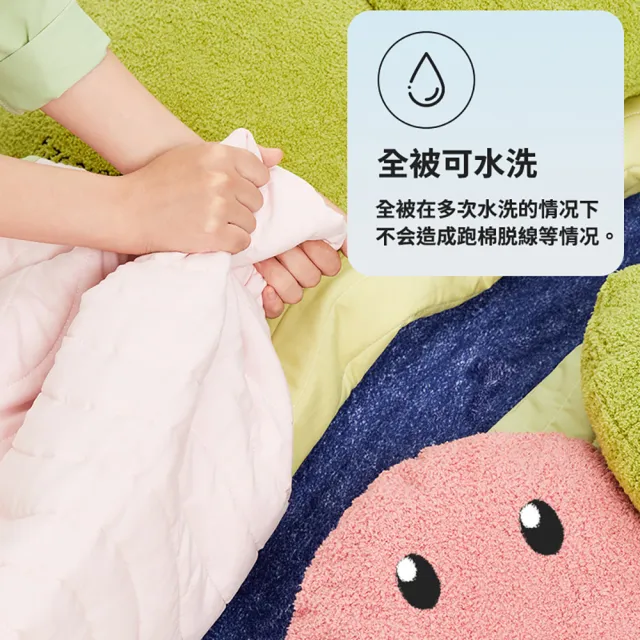 【青鳥家居】覺輕鬆圓野多功能可水洗抱枕被-2色(造型抱枕/午睡毯/空調毯)