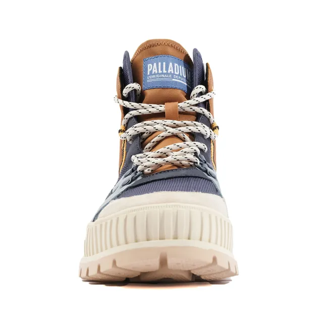 【Palladium】PALLASHOCK OUTCITY厚底拼接皮革巧克力鞋-男-靛藍(08877-425)