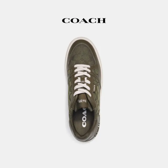 【COACH蔻馳官方直營】CLIP經典Logo球鞋-暗綠色(CI079)