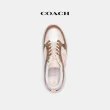 【COACH蔻馳官方直營】經典Logo運動跑鞋-卡其色/淺粉色(CI071)