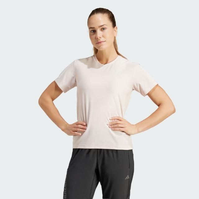 【adidas 愛迪達】上衣 女款 短袖上衣 運動 OTR B TEE 米白 IN1598