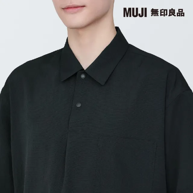 【MUJI 無印良品】男透氣彈性短袖布帛短袖POLO衫(共4色)