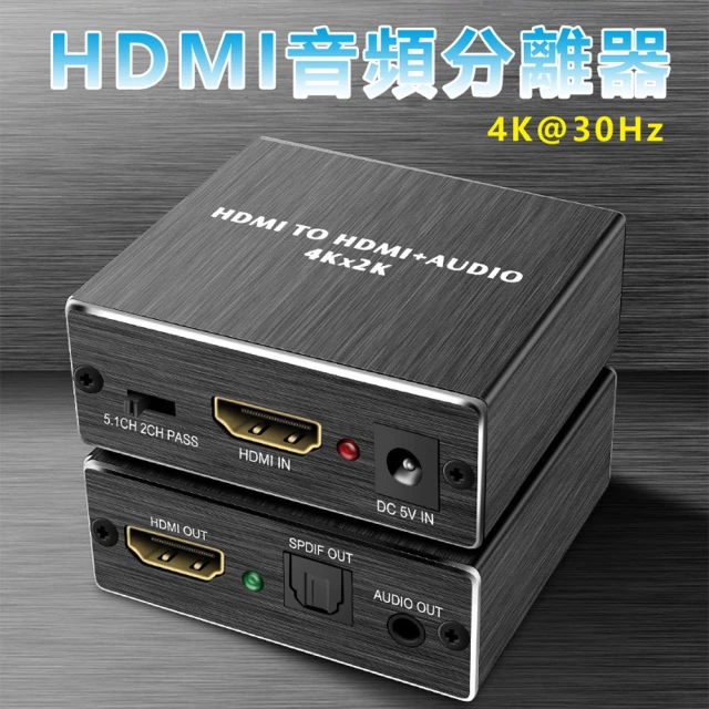 LineQ HDMI 4K/30Hz影音訊號分離器音頻分離盒