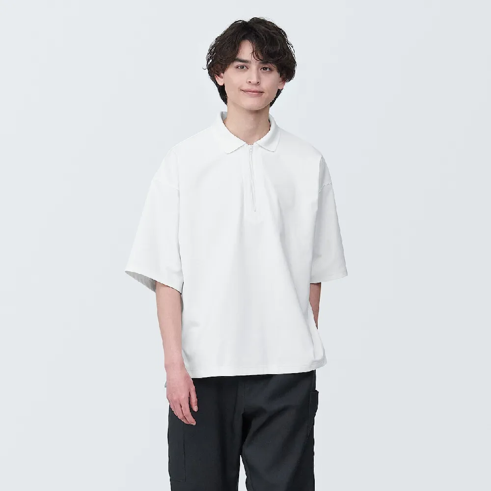 【MUJI 無印良品】MUJI Labo速乾鹿子織拉鍊POLO衫(共3色)