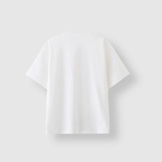 【GAP】女裝 Logo純棉小熊印花圓領短袖T恤 親膚系列-白色(465239)