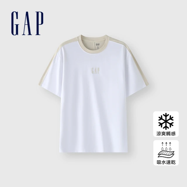 GAP 男裝 Logo圓領短袖T恤-白色(464169)