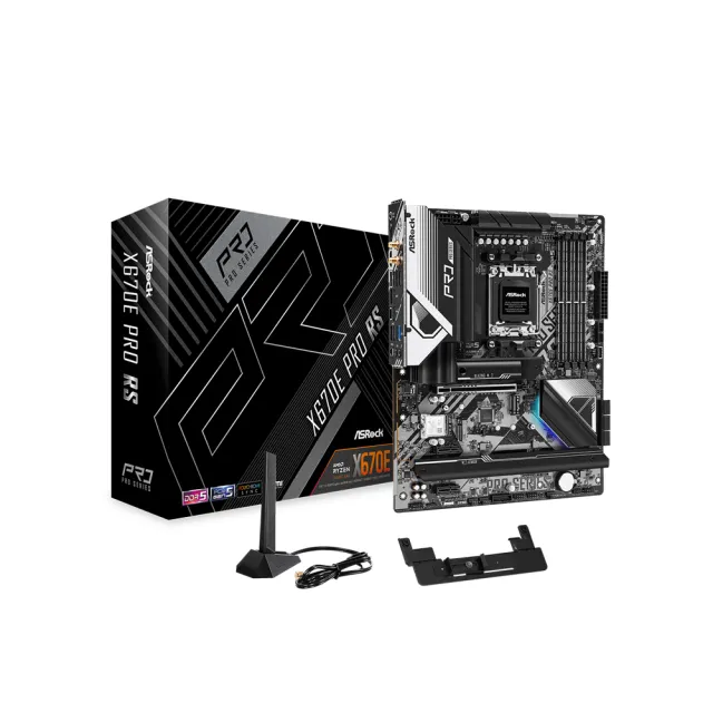 【ASRock 華擎】M+U組合★X670E PRO RS AMD ATX主機板+AMD R9-7900 CPU(C+M)