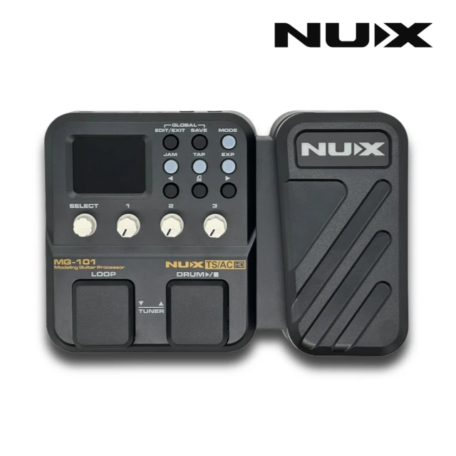 NUX 入門效果器首選 電吉他綜合效果器／MG-101(綜效 效果器 單顆 音箱模擬效果器)