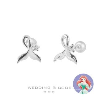 【WEDDING CODE】14K金 鑽石耳環 迪士尼小美人魚 SPQ947(限量 618限定 現貨 禮盒)