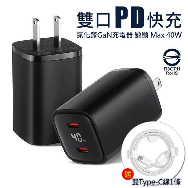 【CYKE】氮化鎵GaN充電器(雙孔2C 40W)