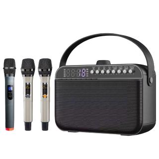 【Powerway】大聲公悍將型重低音無線式多功能行動音箱(三支手持麥克風)
