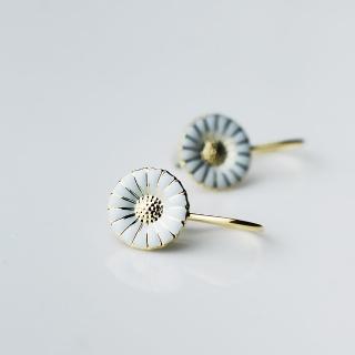 【Georg Jensen 喬治傑生】Daisy 小雛菊鍍金11mm針式耳環