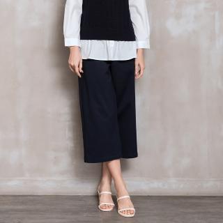 【perng yuh 芃諭名品】*簡約風尚 棉感輕彈 七分寬管褲(2024 SS Collection｜3A春夏 優惠系列)
