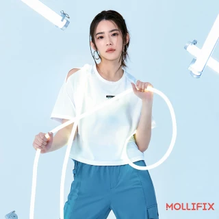 【Mollifix 瑪莉菲絲】林思宇_宇宙推薦_抗菌挖肩運動短袖上衣、瑜珈上衣、瑜珈服(3色任選)