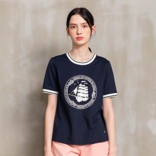 【perng yuh 芃諭名品】海藍舒暢 彈力 印花 Ｔ恤(2024 SS Collection｜3A春夏系列)