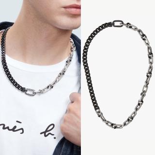 【agnes b.】bijoux Chunky Chain系列雙色項鍊(銀色)
